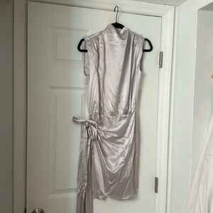 Amanda uprichard silk dress in gray